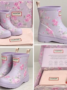 Hunter x LoveShackFancy Lavender Floral Rain Boots